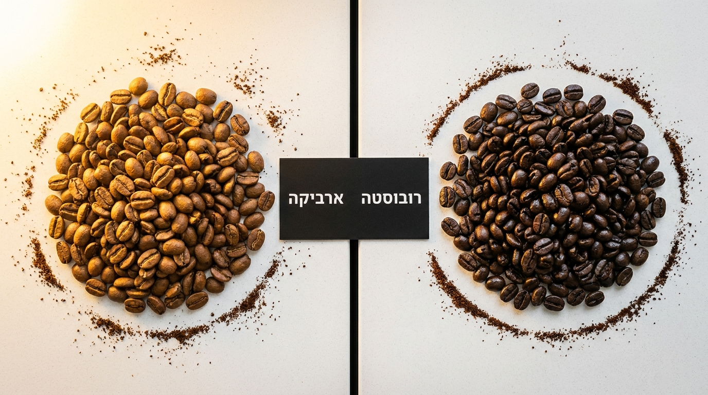 השוואה בין פולי ערביקה לרובוסטה - מאפיינים וטעמים