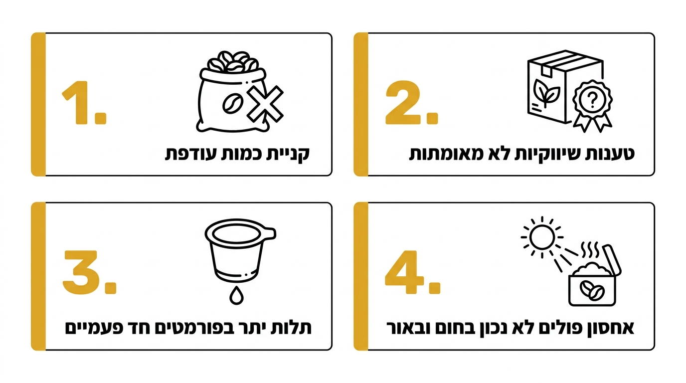טעויות נפוצות של צרכנים עסקיים בבחירת פתרון קפה