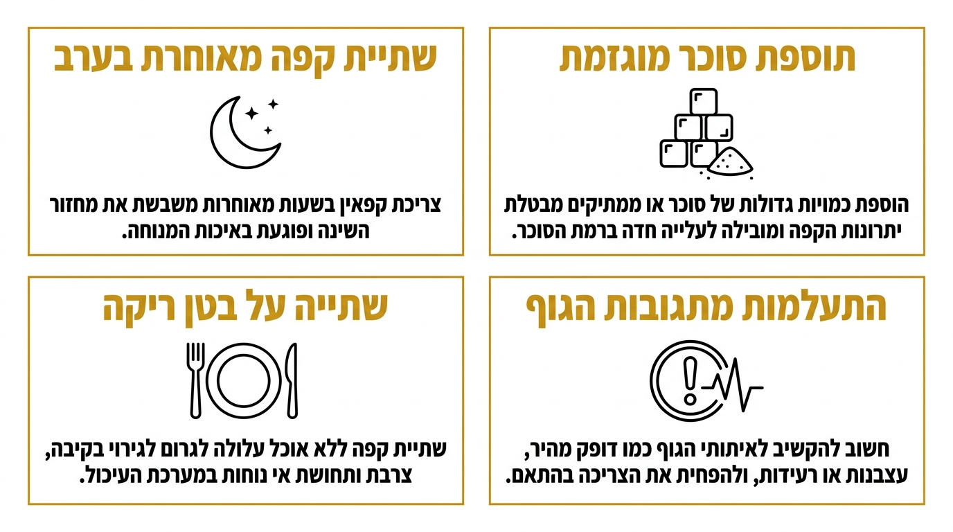 טעויות נפוצות בצריכת קפה יומיומית ואיך להימנע מהן