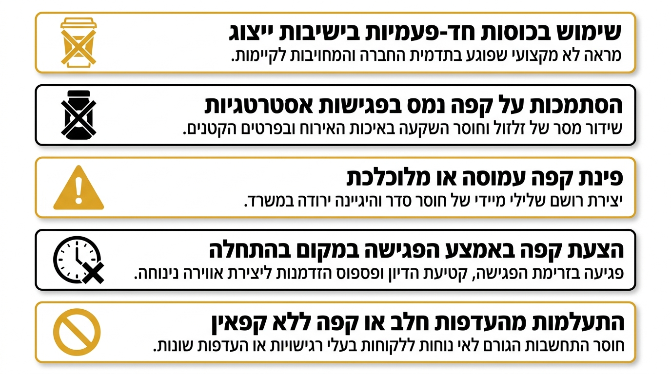 ההבדל בין קפה לעובדים לקפה לאורחים בעסק