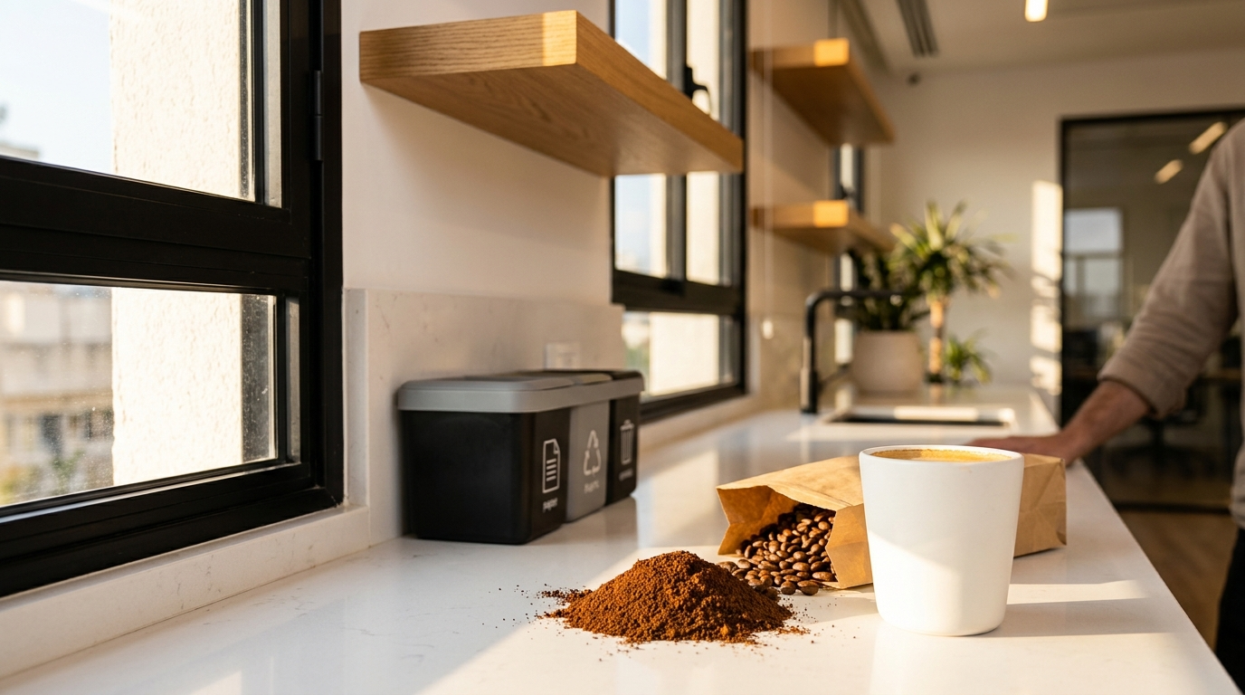 הקשר בין פסולת קפה לקיימות - סוגי פסולת ואפשרויות טיפול