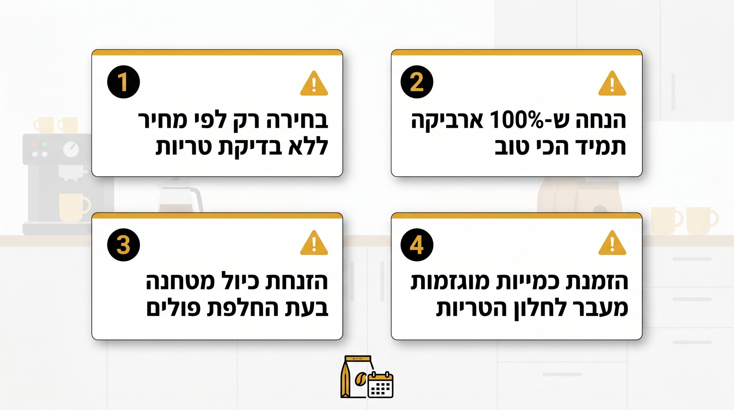 טעויות נפוצות בבחירת פולי קפה למשרד ולעסק