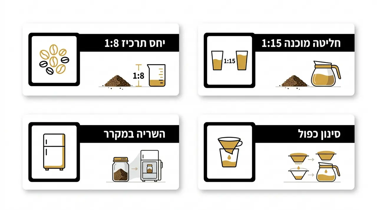 מדריך להכנת קולד ברו למשרד שלב אחר שלב